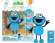 Glo Pals Glo Pals, figurka Cookie Monster do koupele - sada se dvěma senzorickými kostkami, které svítí ve vodě