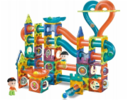 LeanToys Svítící skluzavka na míčky Magnetické bloky 202 dílků LEAN Toys