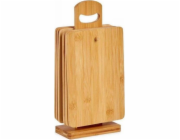 Bigbuy Home bambusové krájecí prkénko 31x14cm 6 ks.