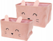 Home Styling Collection Kolekce pro domácí styling CUTIE krabičky na hračky s ušima, manšestr, 2 kusy