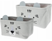 Home Styling Collection Kolekce pro domácí styling CUTIE krabičky na hračky s ušima, manšestr, 2 kusy