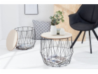King Home Malý stolek s úložným prostorem Caps, černý
