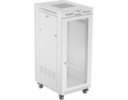 Lanberg 19palcová 27U 600x800 stojanová racková skříň s perforovanými dveřmi, LCD, šedá (ploché balení)