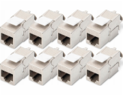Digitus Digitus Keystone modul CAT 6A, stíněný, montáž bez nářadí - 8 ks