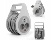 Plastrol Prodlužovací kabel 10m 3x1mm2 16A s tepelnou pojistkou + USB-A + USB-C