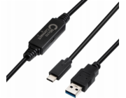 MicroConnect Kabel USB USB-C - USB-A 5 m černý (USB3.1CA5AMP)