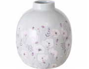Boltze Keramická váza s malovanými květinami, SARAH, 17 cm