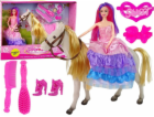 LeanToys Panenka princezna s bílými figurkami poníků Přís...