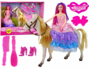 LeanToys Panenka princezna s bílými figurkami poníků Příslušenství LEAN Toys