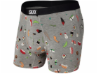 SAXX Pánské boxerky VIBE BOXER BRIEF ŠEDÉ SUSHI DOOBIE DOO M