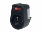 Konnoc DX-FZBK-01/01A rozbočka 1x zásuvka s vypínačem černá