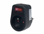 Konnoc DX-FZBK-01/01A rozbočka 1x zásuvka s vypínačem černá