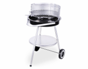 Zahradní gril na dřevěné uhlí chrom 47 x 75 cm KO-C83000450