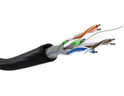 Goobay Síťový kabel CAT 6 pro venkovní použití, U/UTP, černý - Délka kabelu 100 m