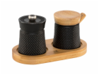 Peugeot Bali Fonte Pfeffermühle Salzstreuer+ Tray 8cm BLACK