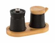 Peugeot Bali Fonte Pfeffermühle Salzstreuer+ Tray 8cm BLACK