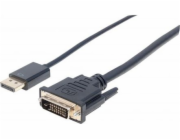 Manhattan DisplayPort - DVI-D kabel 3m černý (152136)