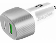 Energizer Nabíječka Energizer Ultimate - Nabíječka do auta USB-C a USB-A 38W PD + QC3.0 (bílá / stříbrná)