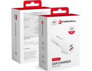 ForCell Nabíječka FORCELL CARBON autonabíječka typu C 3.0 PD20W + USB QC3.0 18W 5A CC50-1A1C bílá (celkem 38W)