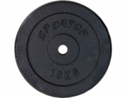 Sportop Litinové závaží černé 10 kg fi28