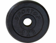 Sportop Závaží z černé litiny 2 kg fi28