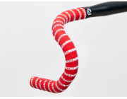 Bike Ribbon Páska na řídítka kola SCRUB červená ekokůže šedá 2,5 mm