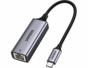 Ugreen Adaptér USB-C na RJ45, hliníkový, gigabitový Ethernet (šedý)