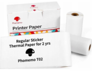 Phomemo Náhradní náplně do papíru bílé, samolepicí, 3 role, pro Phomemo T02 / M02 PRO / M02X / Q12-RMS2