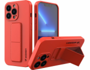 Wozinsky Silikonové pouzdro Wozinsky Kickstand Case s flexibilním stojánkem pro iPhone 13 Pro Max, červené