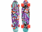 Meteor Skateboard Multicolor Graffiti Purple (22604)