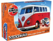 Airfix Plastikový model QUICKBILL VW obytný vůz červený