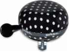 Basil Zvonek na kolo BIG BELL POLKADOT 80 mm černo-bílé t...