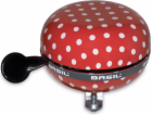 Basil Zvonek na kolo BIG BELL POLKADOT 80 mm červeno-bílé...
