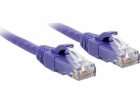 Lindy RJ-45/RJ-45, kat. 6, U/UTP, fialový, 2 m (48123)