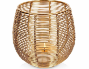 Home Styling Collection Svícen na čajové svíčky, kovový, zlatý, 13x12 cm, kolekce pro domácí styling