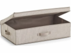 Zeller Úložný box Stripes s víkem, netkaný, béžový