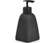Zeller Dávkovač mýdla Dark Stone, polyresin, černý, 7,1x15,7 cm