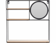 H&S Decoration Nástěnná police se zrcadlem 40x40x10 cm