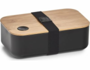 Zeller Obědový box plast/bambus, černá, 19,3 x 11,8 x 6,8 cm