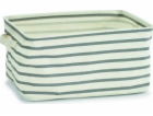 Zeller Zeller, Velký úložný koš s pruhy, plátěný, šedo-bílý
