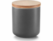 Zeller Zeller, Nádoba s bambusovým víkem, 200 ml, keramika, antracitová barva