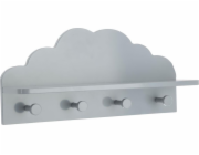 Atmosphera Nástěnný věšák s poličkou Gray Cloud