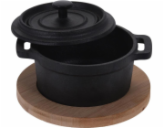 Excellent Houseware Univerzální servírovací mísa z litiny na prkénku