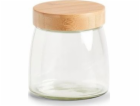 Zeller Sklenice s bambusovým víkem, 1000 ml, 12,5 x 13 cm