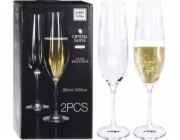 ATMÓS FERA Sklenice na šampaňské CRYSTAL, 260 ml, 2 kusy, sada, sada sklenic