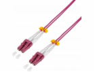 LogiLink Glass Patchkabel OM4 50/125Á LC-LC 7,5m růžový