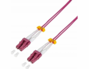 LogiLink Glass Patchkabel OM4 50/125Á LC-LC 7,5m růžový
