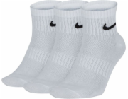 Nike Ponožky Everyday Lightweight, 3 kusy, kotníkové, bílé, velikost 34-38 (SX7677 100)
