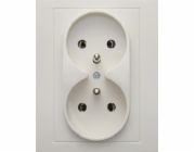 Hager Dvojitá zásuvka s/bez 16A IP20 krémová - 5361838982