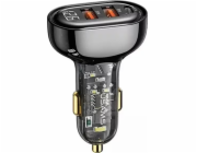 Usams Nabíječka Nabíječka do auta USAMS 2xUSB+1xUSB-C 80W Fast Charge černá/černá (US-CC159)